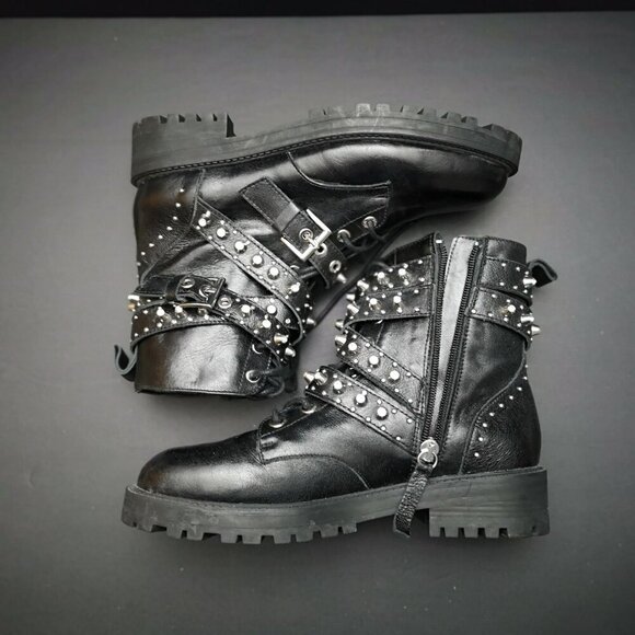 Zara Basic Ladies Size 37 (approx. 6-6.5 US) Black Leather Ankle Boots - Picture 3 of 10